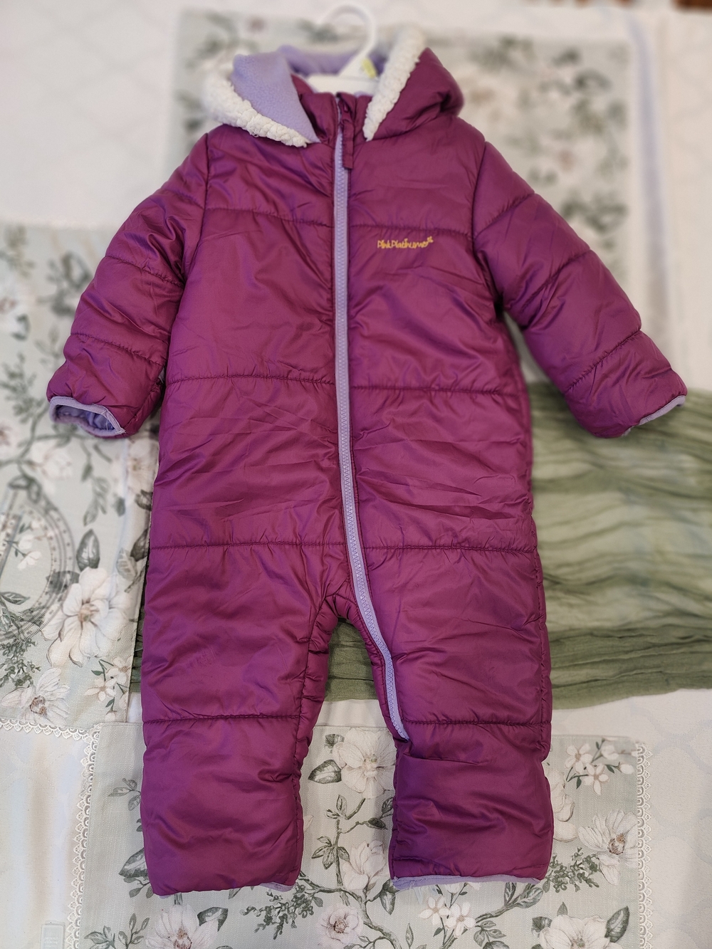Pink Platinum Purple Hooded Baby/Toddler Snowsuit